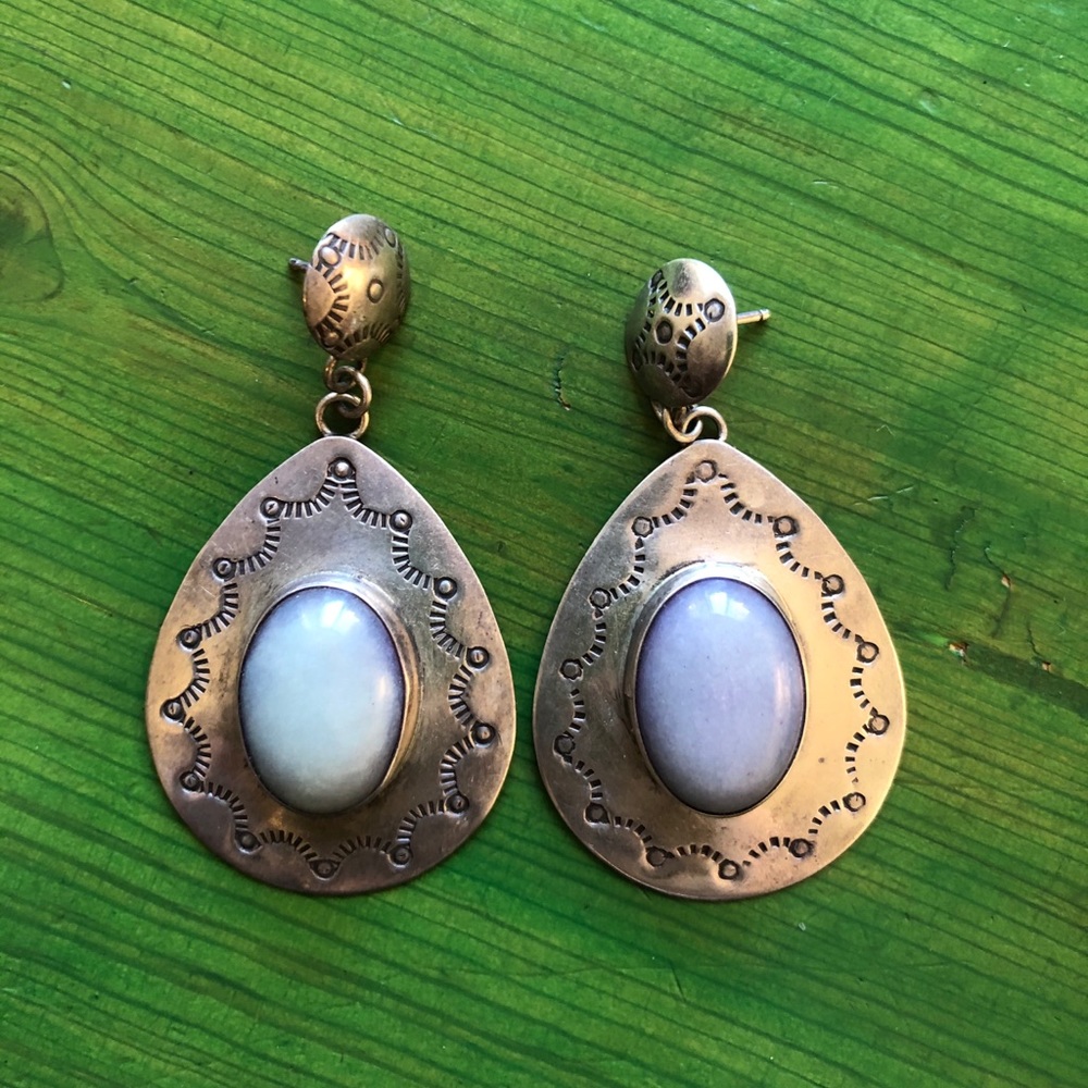 Silver Nakai Navajo sterling earrings